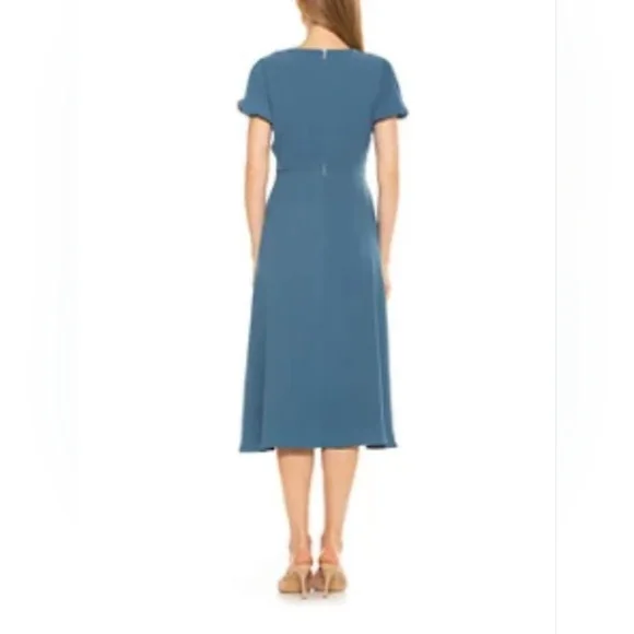 NWOT!Alexia Admor Anthro Women's Gracie Fit and Flare Dress in Denim Blu… - Picture 10 of 13